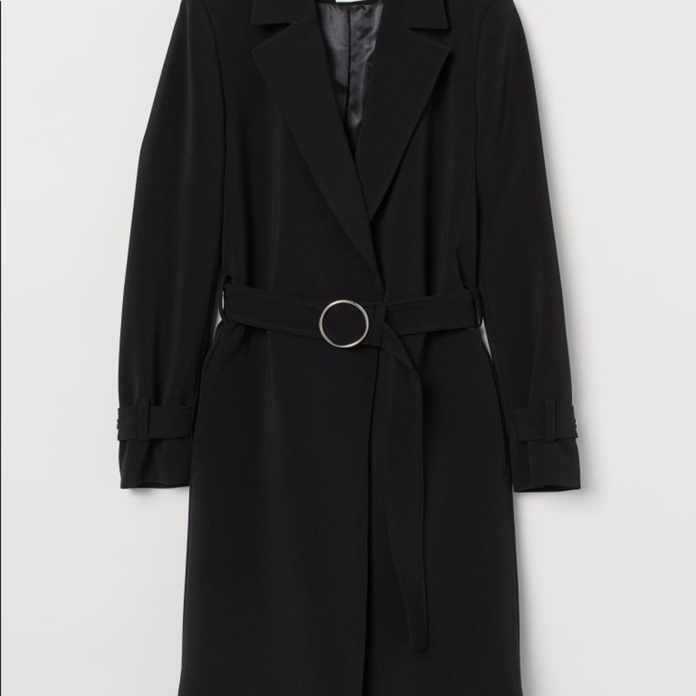 H&M Belted Knee Length Blazer